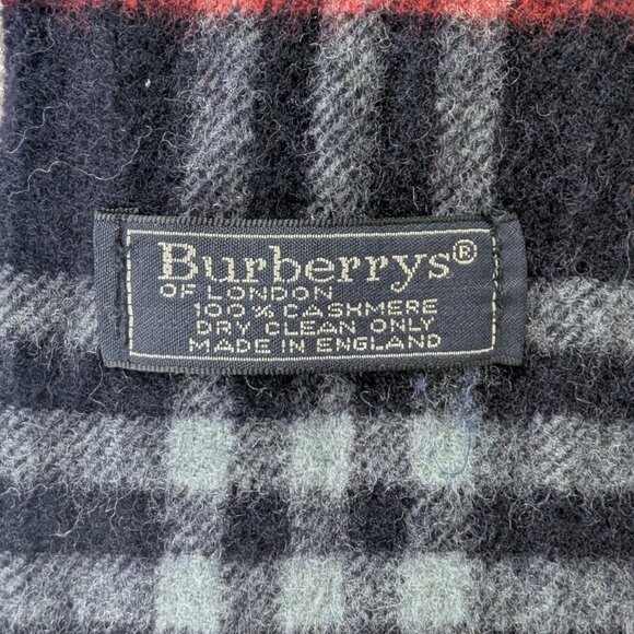 Authentic Burberry's of London Scarf Blue Unisex 100% Cashmere – Used – Winter - Picture 3 of 7